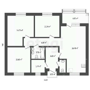 Продается 1-этажный дом, 102,7 м²