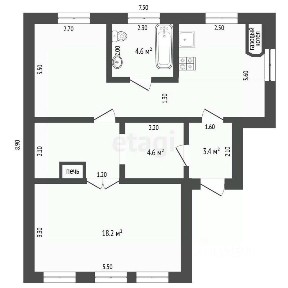 Продается 1-этажный дом, 62 м²