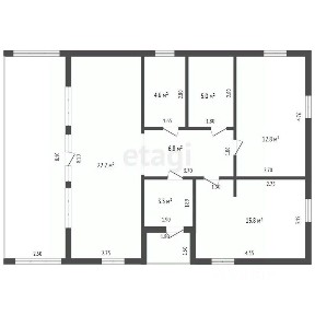 Продается 1-этажный дом, 69,1 м²