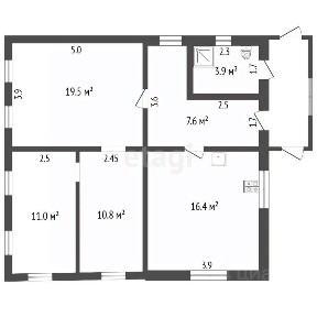 Продается 1-этажный дом, 70,9 м²