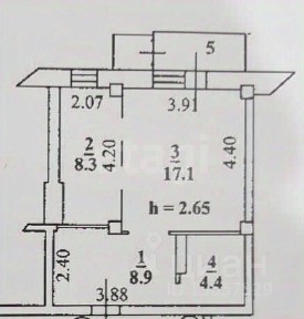 Продается студия, 38,7 м²