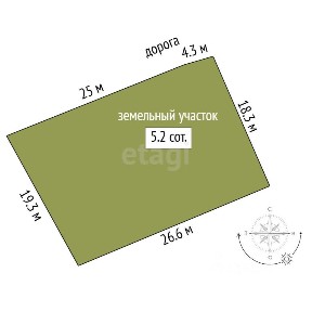 Продается 1-этажный дом, 20 м²