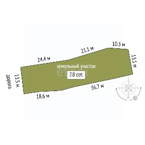 Продается участок, 7,8 сот.