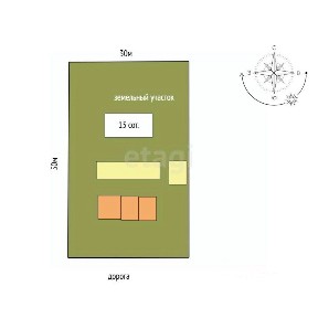 Продается 1-этажный дом, 52 м²
