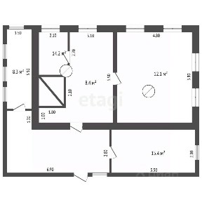 Продается 1-этажный дом, 54,8 м²