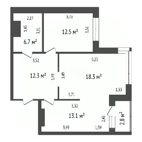 Продается 2-комн. квартира, 62,9 м²