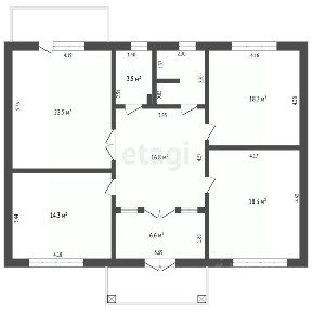Продается 1-этажный дом, 109,5 м²