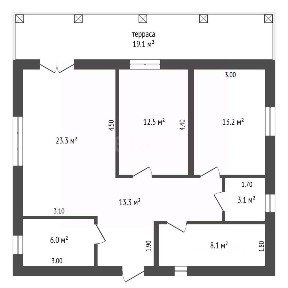 Продается 1-этажный дом, 102,2 м²