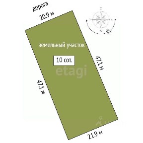 Продается участок, 10 сот.