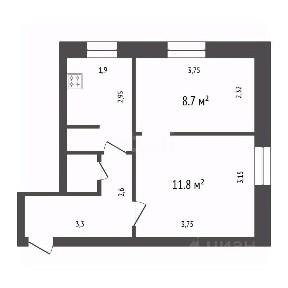Продается 2-комн. квартира, 32,2 м²