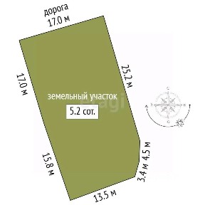 Продается участок, 5,17 сот.