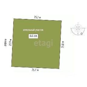 Продается участок, 6,6 сот.
