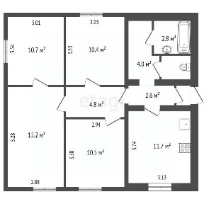 Продается 1-этажный дом, 76 м²