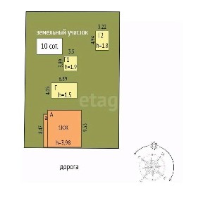 Продается 1-этажный дом, 58 м²