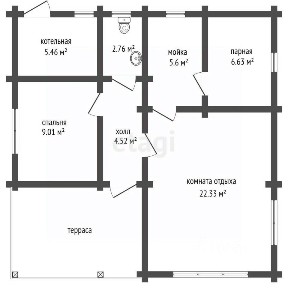 Продается 1-этажный дом, 68,4 м²