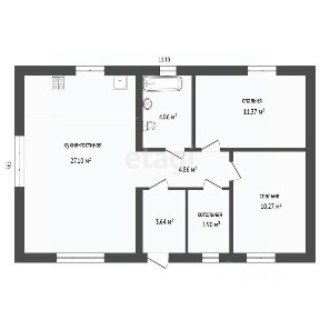 Продается 1-этажный дом, 66 м²