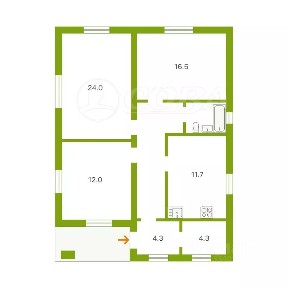 Продается 1-этажный дом, 100 м²