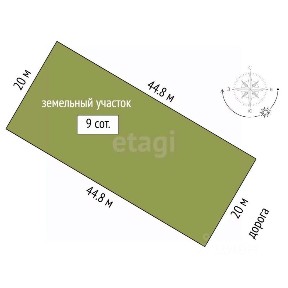 Продается участок, 9 сот.