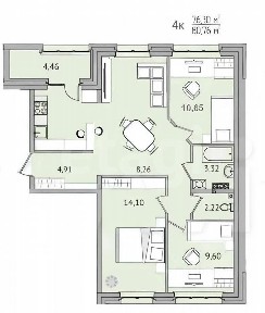 Продается 4-комн. квартира, 76,5 м²