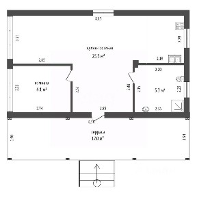 Продается 1-этажный дом, 54,6 м²