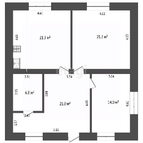 Продается 1-этажный дом, 100 м²