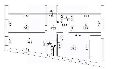 Продается 3-комн. квартира, 91 м²