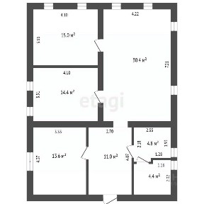 Продается 1-этажный дом, 102,8 м²