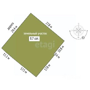 Продается 1-этажный дом, 86 м²