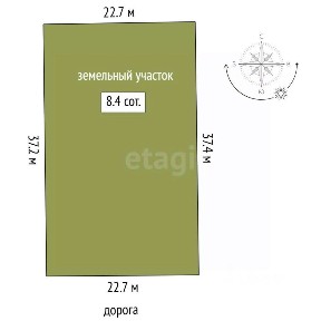 Продается участок, 8,44 сот.