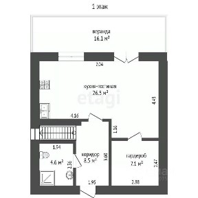 Продается 2-этажный дом, 90 м²