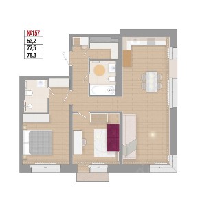 Продается 4-комн. квартира, 78,3 м²
