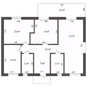 Продается 1-этажный дом, 106 м²