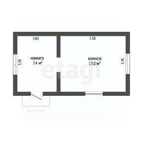Продается 1-этажный дом, 20,4 м²