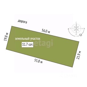 Продается участок, 11,65 сот.