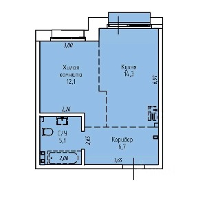 Продается 1-комн. квартира, 39,2 м²