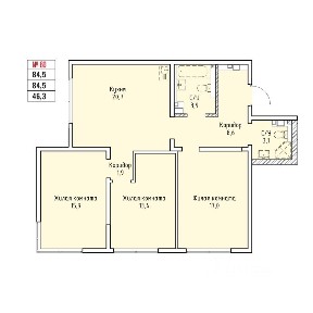 Продается 3-комн. квартира, 84,5 м²
