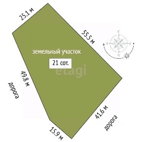Продается участок, 21 сот.