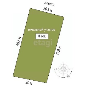 Продается участок, 8 сот.