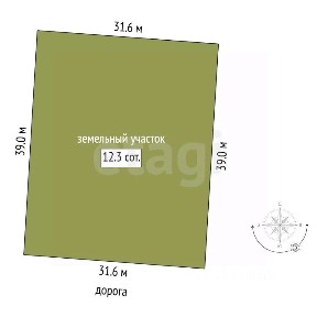 Продается участок, 12,31 сот.