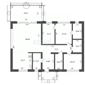 Продается 1-этажный дом, 100,2 м²