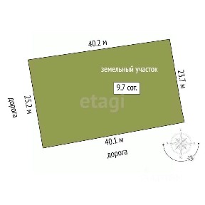 Продается участок, 9,7 сот.