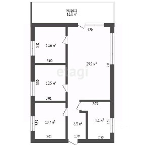 Продается 1-этажный дом, 93,1 м²