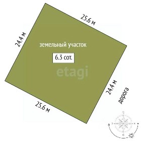 Продается участок, 6,27 сот.