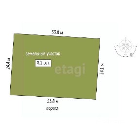 Продается участок, 8,09 сот.