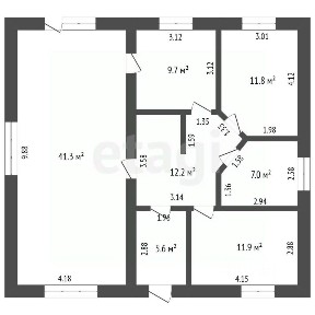 Продается 1-этажный дом, 107,7 м²