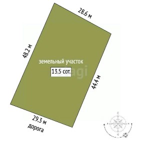 Продается участок, 13,47 сот.