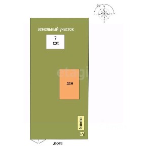 Продается 2-этажный дом, 36 м²