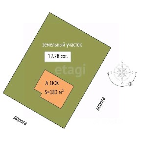 Продается 1-этажный дом, 183 м²