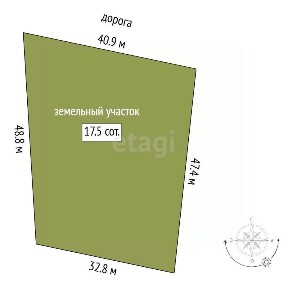 Продается участок, 17,5 сот.