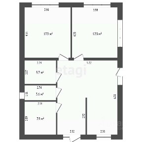 Продается 1-этажный дом, 89,7 м²